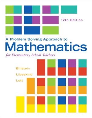A problem solving approach to mathematics for elementary school teachers / Rick Billstein, University of Montana, Shlomo Libeskind, University of Oregon, Johnny W. Lott, University of Montana and Barbara Boschmans, Northern Arizona University for the chapter on Number Theory.