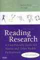 Go to record Reading research : a user-friendly guide for nurses and ot...