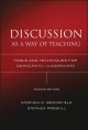 Go to record Discussion as a way of teaching : tools and techniques for...